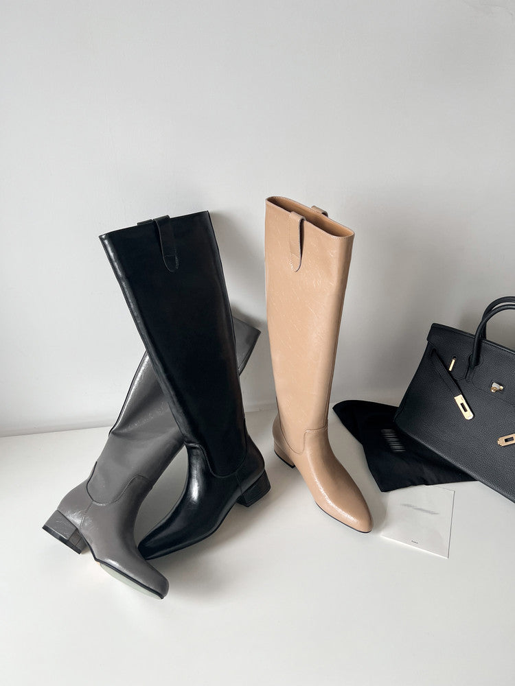 Karin Luna In Stock In Stock Classic Slip-On Straight Long Boots