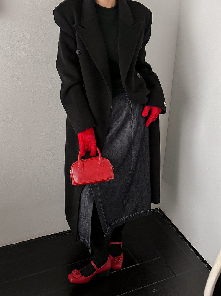 Karin Luna In Stock Spot Goods  Vintage Three-Dimensional Camellia Square-Toed Mary Jane Shoes