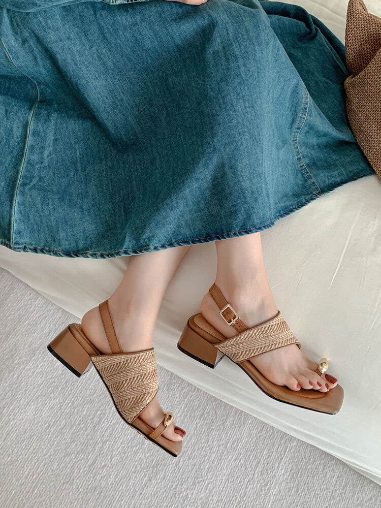 Karin Luna Hot Item Hot Item Spot Goods Featured Bestsellers Holiday Style Woven Sofa Sandals