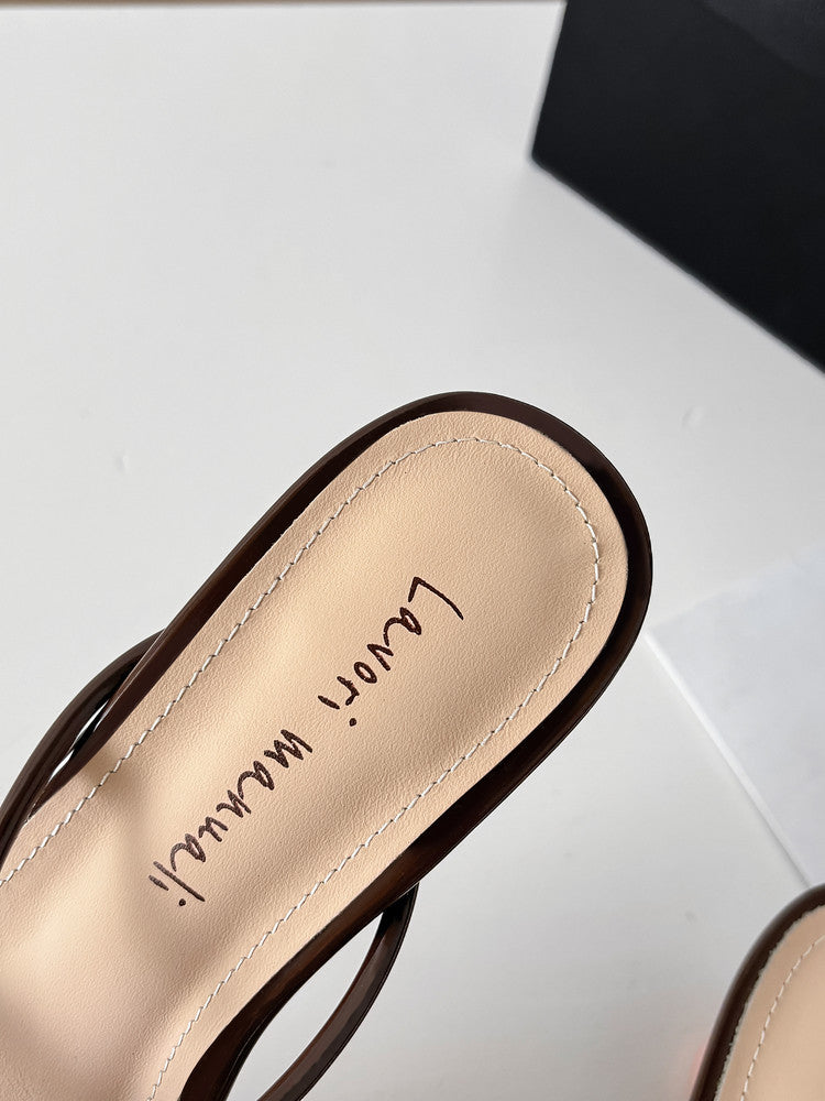Karin Luna In Stock In Stock  In Stock Round Toe Cross Hollow Round Toe Stiletto Slippers