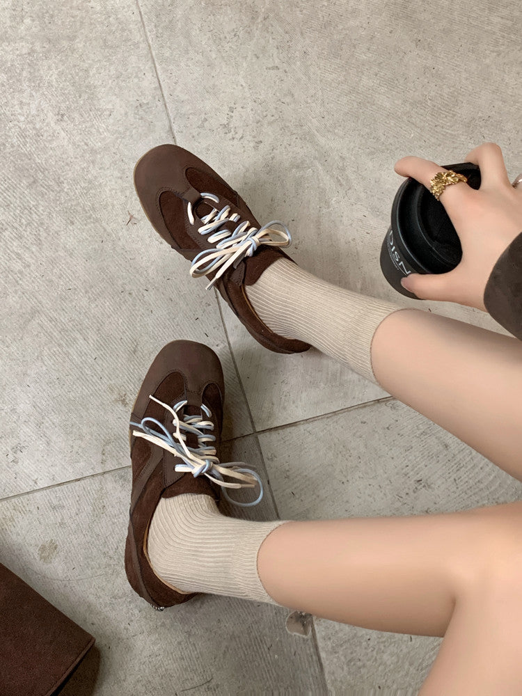 Karin Luna In Stock Spot Goods Casual Style Suede Lace-Up Height-Increasing Popular Single Shoes