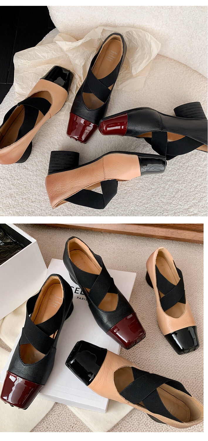 Karin Luna In Stock  Spot Goods  Lost in a Flash~Full Grain Leather Inside and Out Pig Nose Style Mainly Recommended Popular Ballet Shoes
