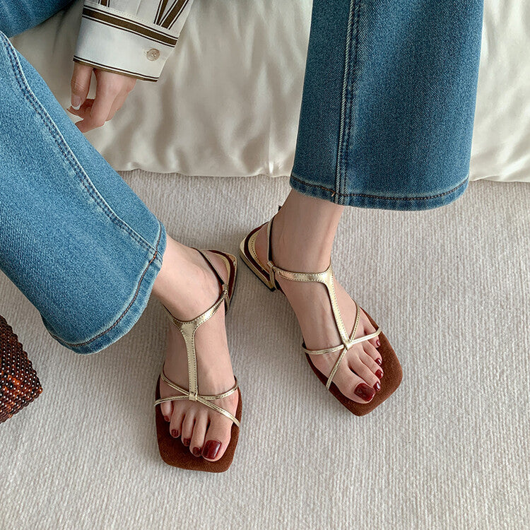 Karin Luna Bestseller Popular Featured products a Large Number of Spot Goods  Comes with data included  Thin Strap T Word Sandals