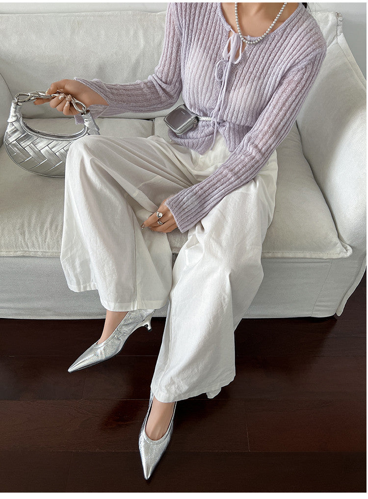 Karin Luna In Stock Spot Goods    Vintage Classic Style Shallow Mouth Single Shoes