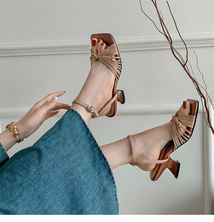 Karin Luna Handwoven Vacation Style~In stock Casual Versatile Sandals