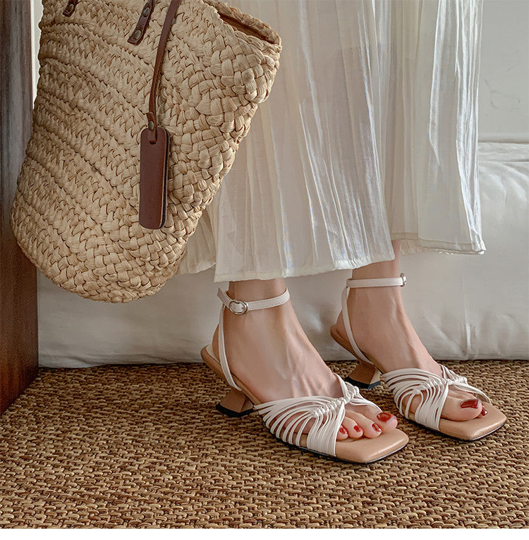 Karin Luna Handwoven Vacation Style~In stock Casual Versatile Sandals