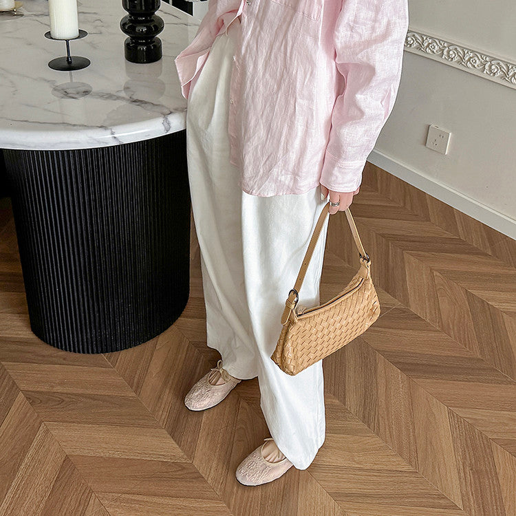 Karin Luna In Stock Spot Goods  Summer Breathable Retro Embroidered Bow Granny Shoes