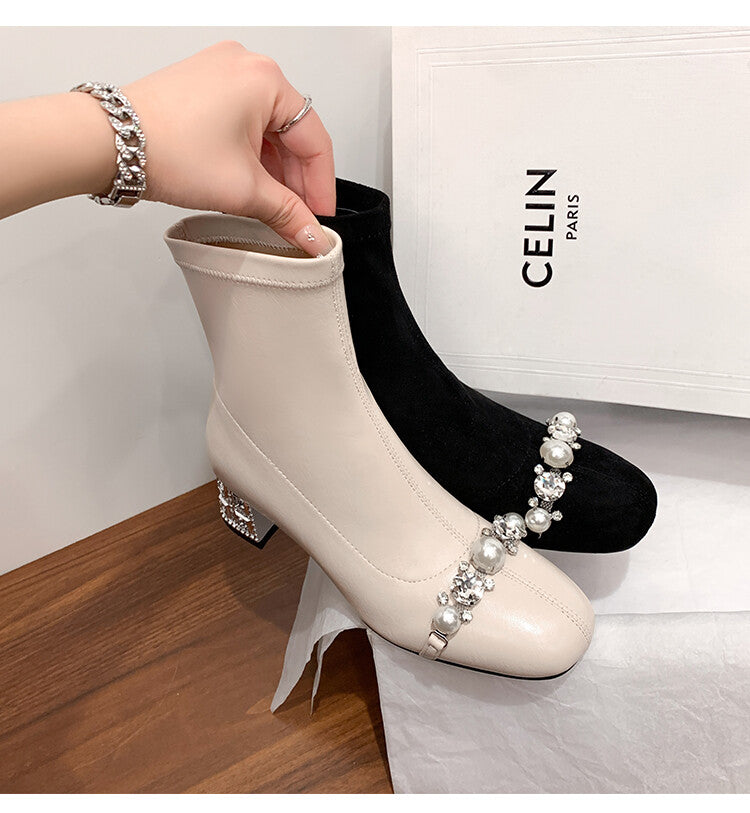 Karin Luna Hot-Selling In Stock  Dynamic Rhinestone One-Strap Vintage Style  Slimming Leggings