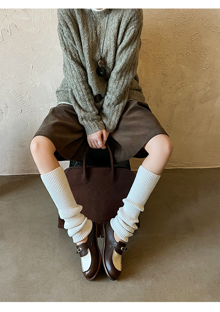 Karin Luna Casual Shoes Series~  In stock Classic color-blocking British style deep-mouth single shoes