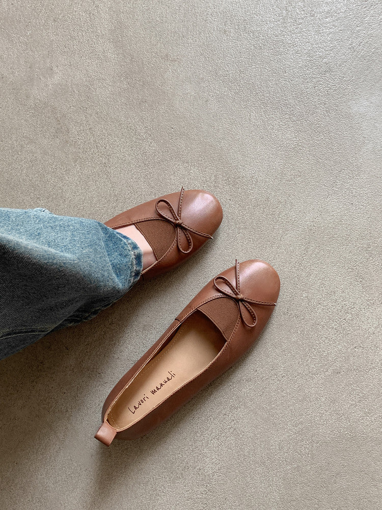 Karin Luna Full Layer Inside and Out~Basic Versatile Bow Hidden Heel Shoes