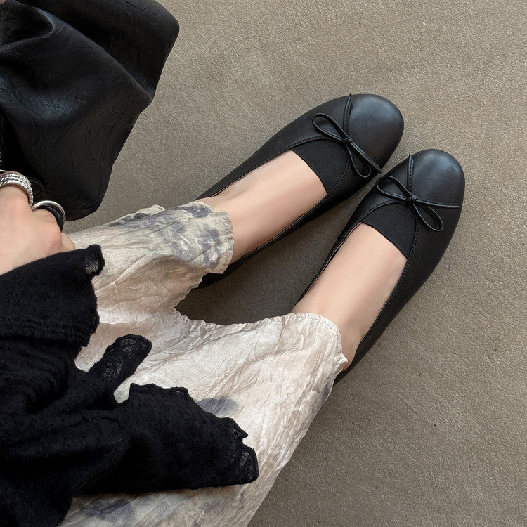 Karin Luna Full Layer Inside and Out~Basic Versatile Bow Hidden Heel Shoes