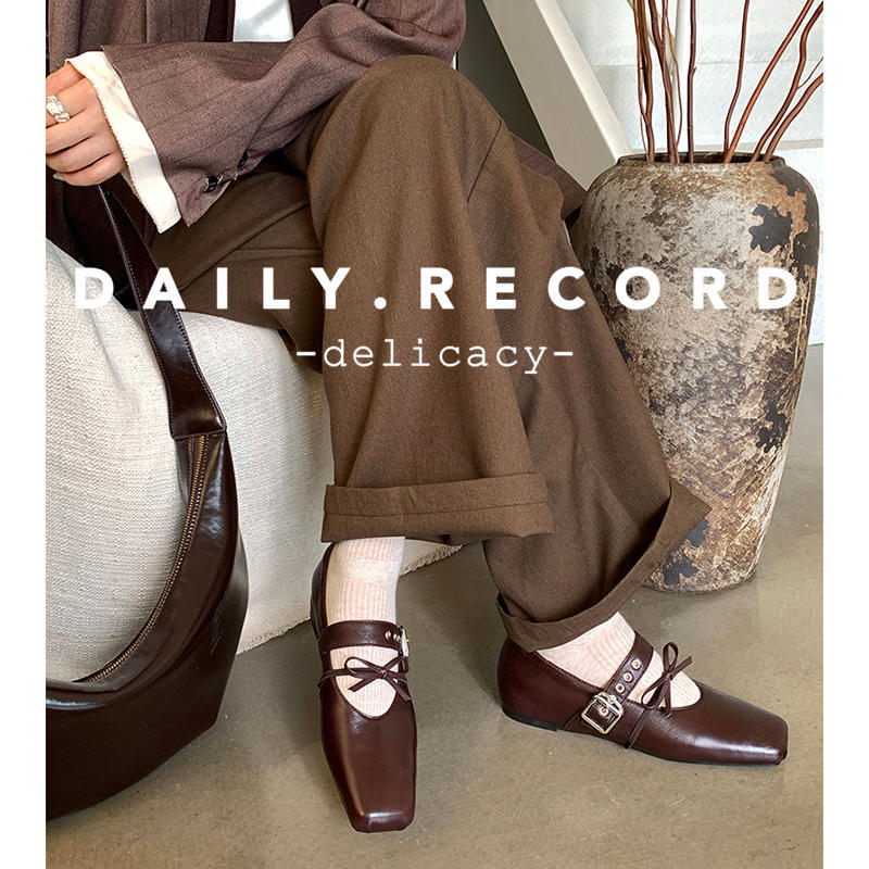 Karin Luna In Stock Spot Goods  Square Toe Internal Height Increase Detachable Bowknot
