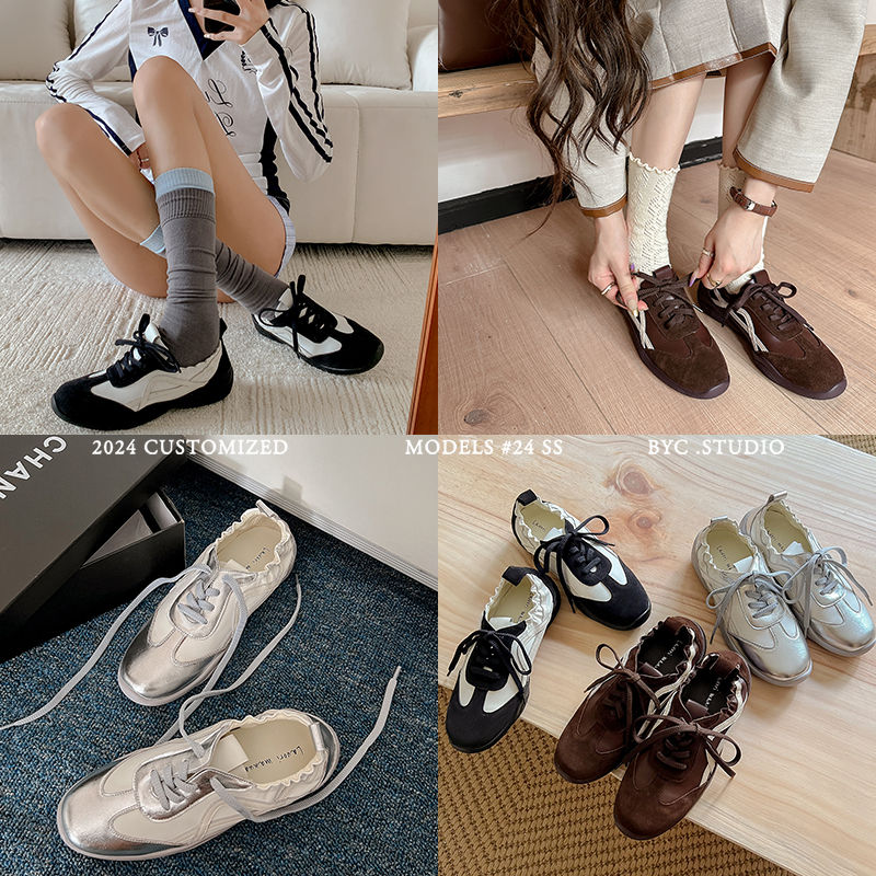 Karin Luna Casual Shoes Series~  In Stock Hot-Selling Versatile Lace-Up Deep Mouth Flats