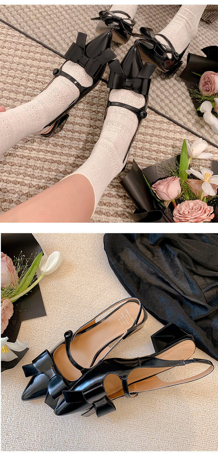 Karin Luna In Stock Spot Goods  Hot-Selling Closed-Toe Sandals  Full leather inside and out Sweet Bow