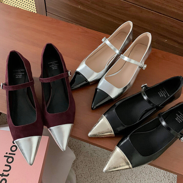 Karin Luna In Stock  Spot Goods In Stock  Classic Color Block Pointed Toe Hot-Selling Elegant Stiletto Pumps