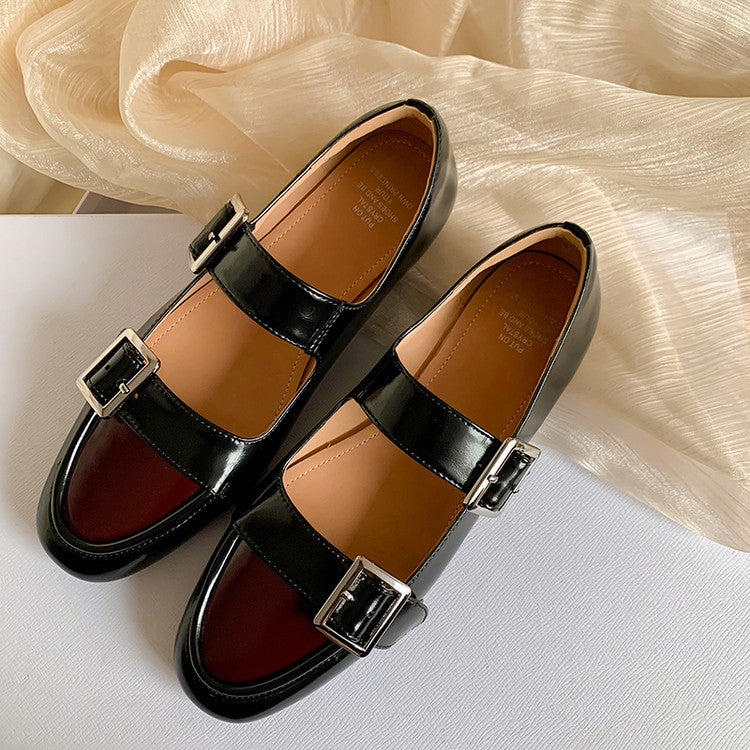 Karin Luna In Stock Spot Goods One-Strap Height-Increasing Belt Buckle Single Shoes