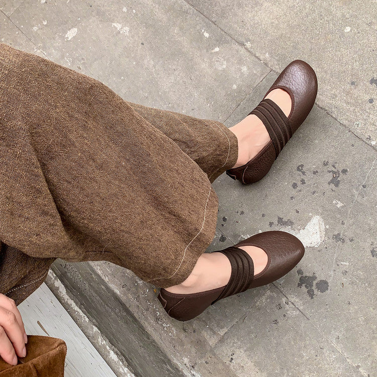 Karin Luna Full Layer Inside and Out~Basic Versatile Hidden Heel Granny Flats