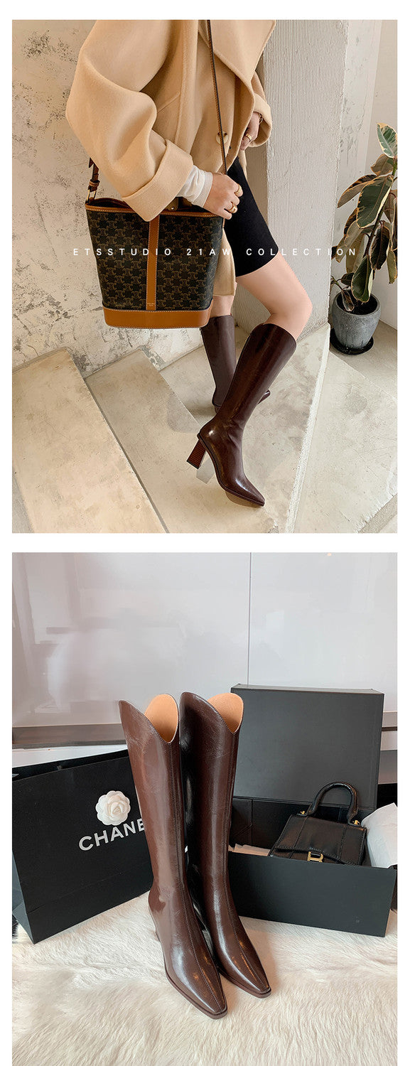 Karin Luna In Stock  Temperament Style v High Heel Long Boots