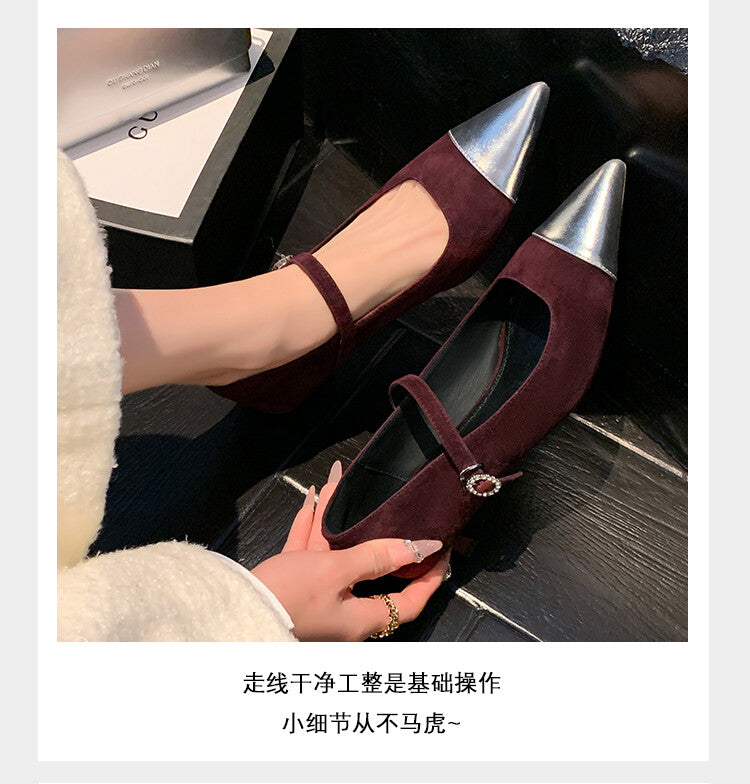 Karin Luna In Stock  Spot Goods In Stock  Classic Color Block Pointed Toe Hot-Selling Elegant Stiletto Pumps