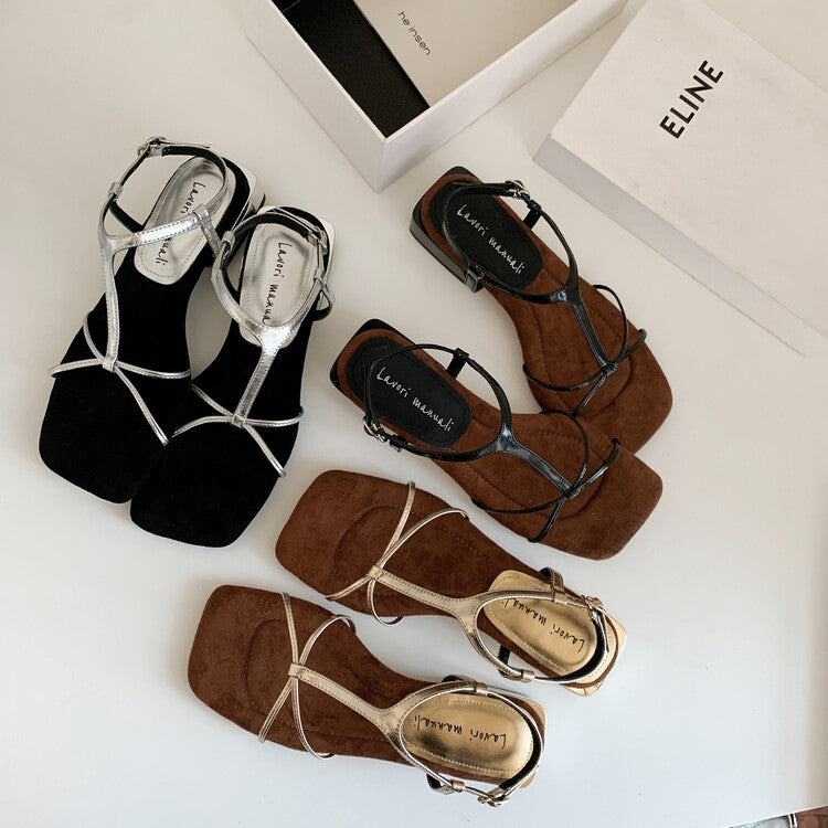 Karin Luna Bestseller Popular Featured products a Large Number of Spot Goods  Comes with data included  Thin Strap T Word Sandals