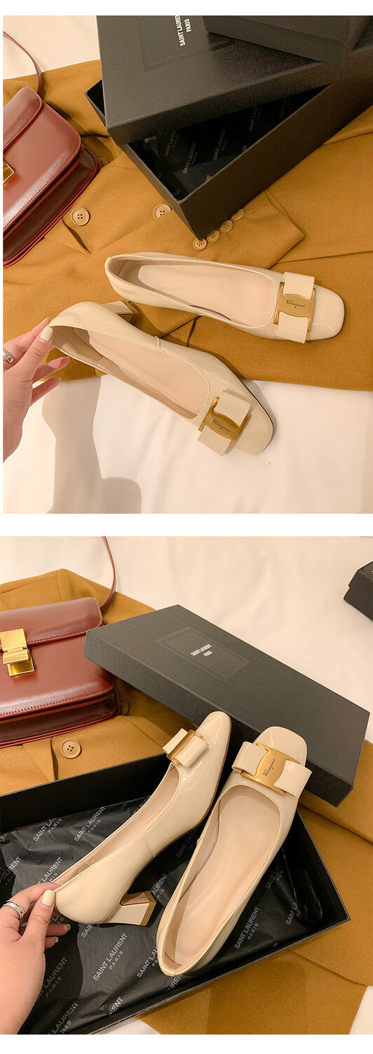 Karin Luna In Stock Spot Goods Classic Bestseller Ferragamo Full Leather Inside and Out Commuting Four Seasons Can Be Worn！
